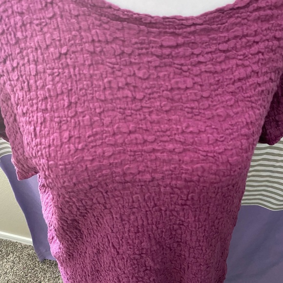 Croft & Borrow T-Shirt Blouse Short Sleeve Maroon Size Petite Extra Large - Picture 3 of 8